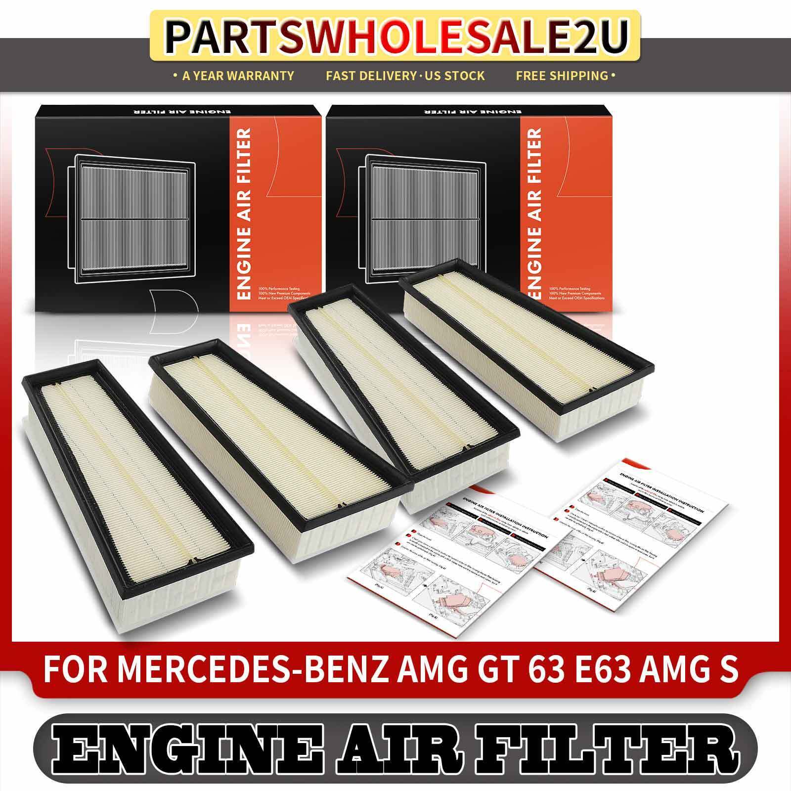 4x New Engine Air Filter for Mercedes-Benz G63 AMG 2019-2023 S63 AMG 2018-2021