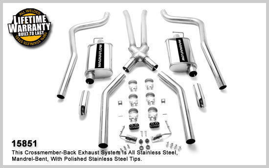 1970-1972 Plymouth Barracuda V8 318/340/360 Magnaflow Cat-Back Exhaust System