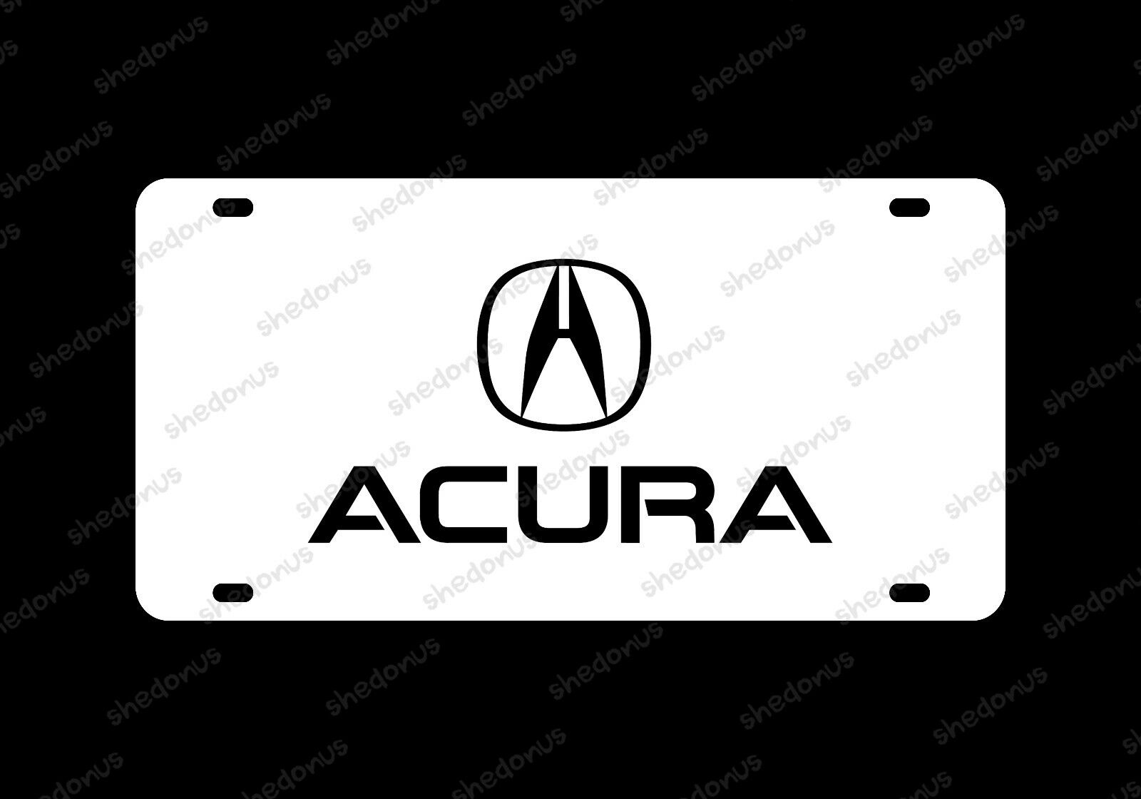 Acura License Plate Acrylic Vanity Any Car Tag MDX TL PKG Legend White