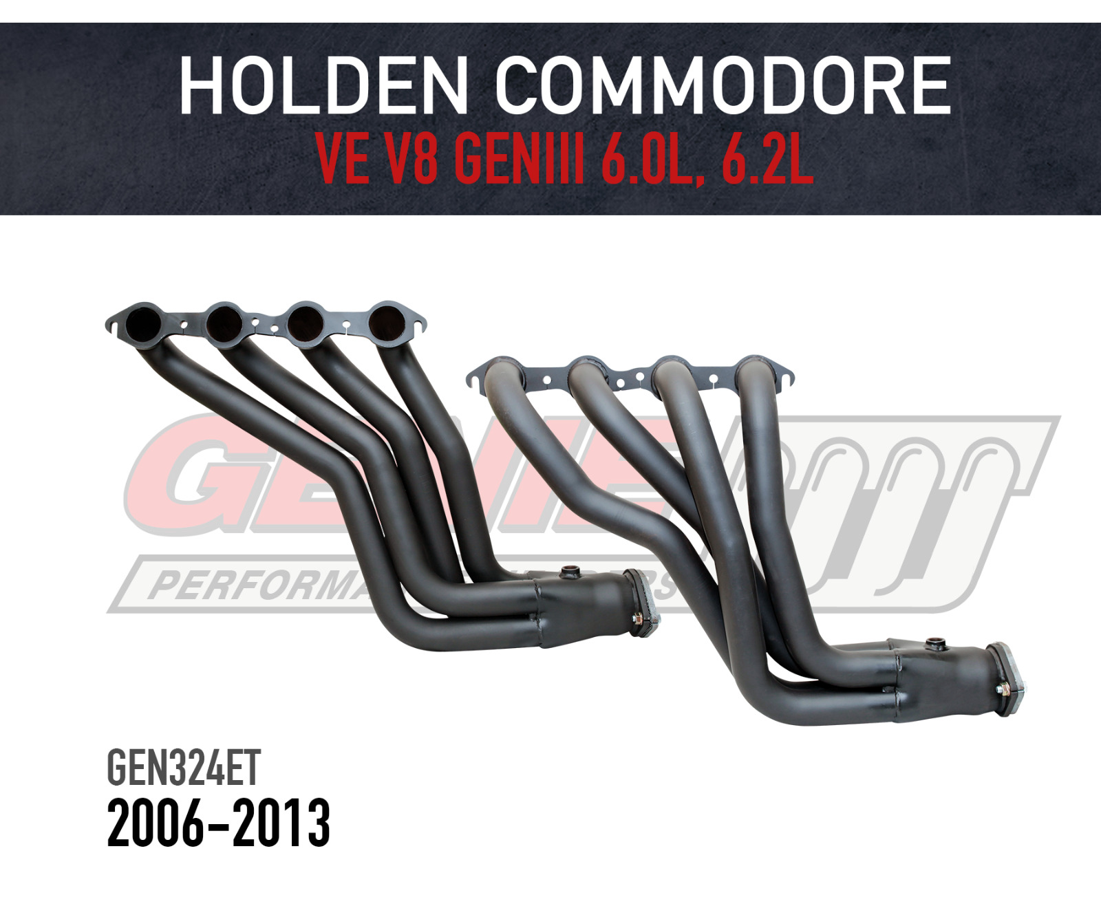Genie Headers / Extractors to suit Holden Commodore VE V8 GENIII 6.0L - Tuned