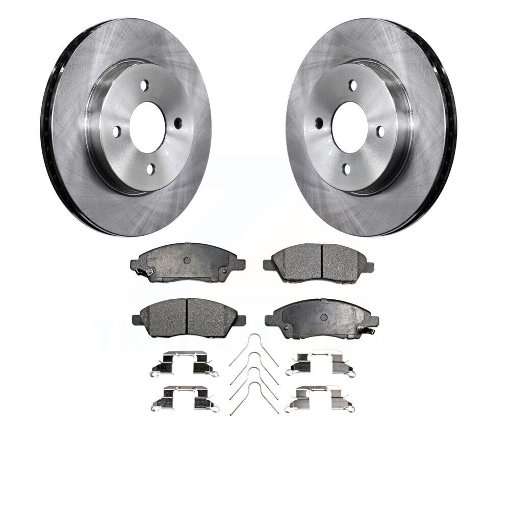 Front Rotors & Ceramic Brake Pads Kit For Nissan Versa Note Micra & Versa FWD
