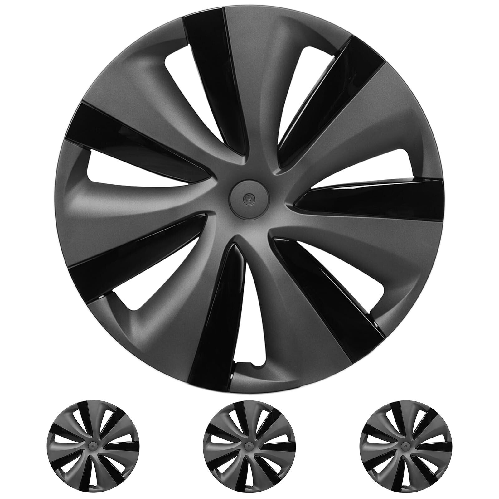 Klutchtech Tesla Model Y Hubcaps - 19 Inch Gemini Wheel Covers Replacement Tesla