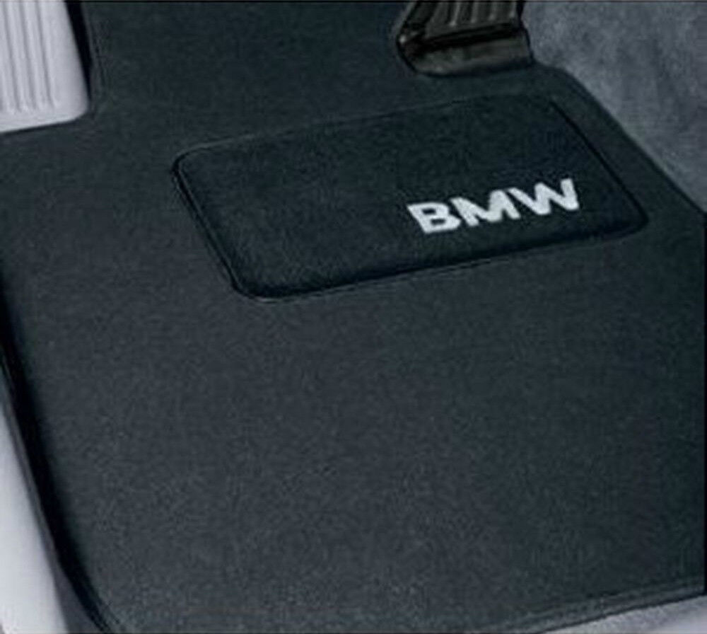 BMW Black Carpet Floor Mats w/Pad 5 Series 2011-2013 528i 535i 550i 82110440464