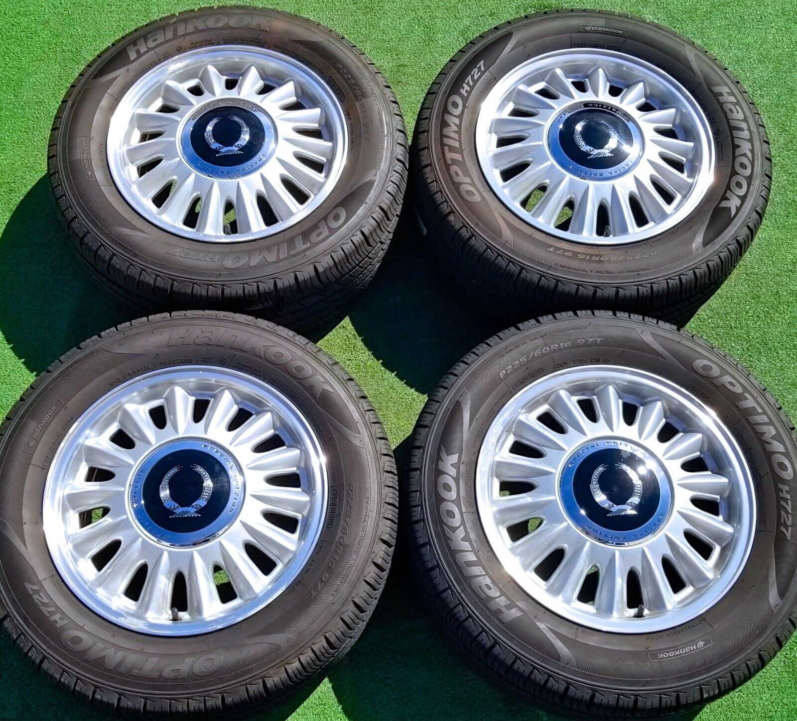 4 Factory Cadillac Deville Wheels Tires Caps OEM Concours 1994 Eldorado Seville