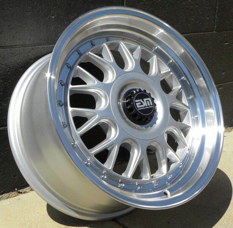 Silver 17X8.5 +35 ESM-004M 4x100 E30 All Wheel Drive IX 325ix Wheels Rims
