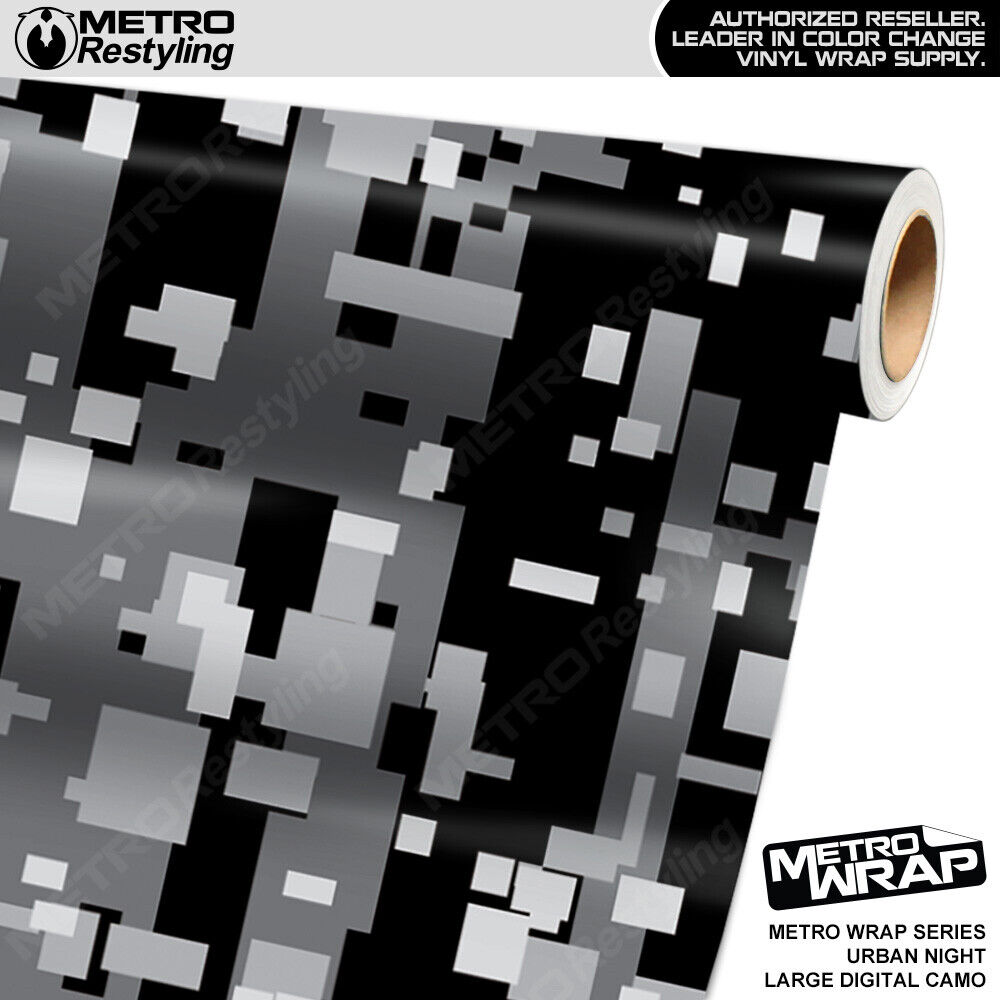 Metro Wrap Large Digital Urban Night Camouflage Premium Vinyl Film