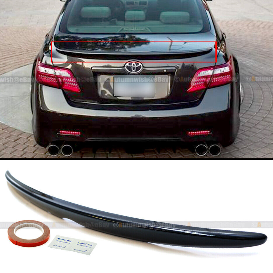 For 07-11 Camry LE SE XLE Glossy Black Painted OE Style Rear Trunk Wing Spoiler 