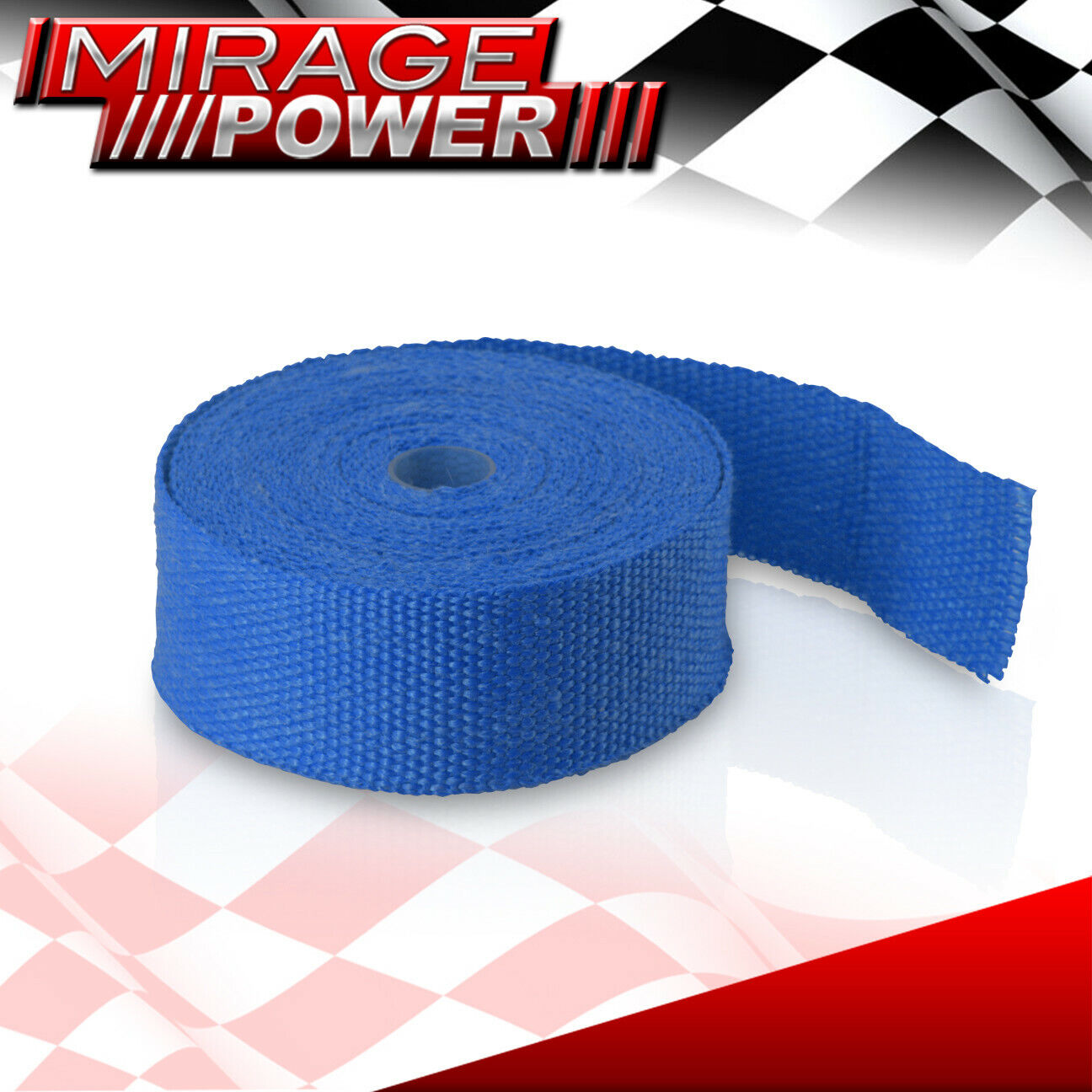 30FT Header Turbo Manifold Pipe Insulation Blue Heat Wrap Tape Cover