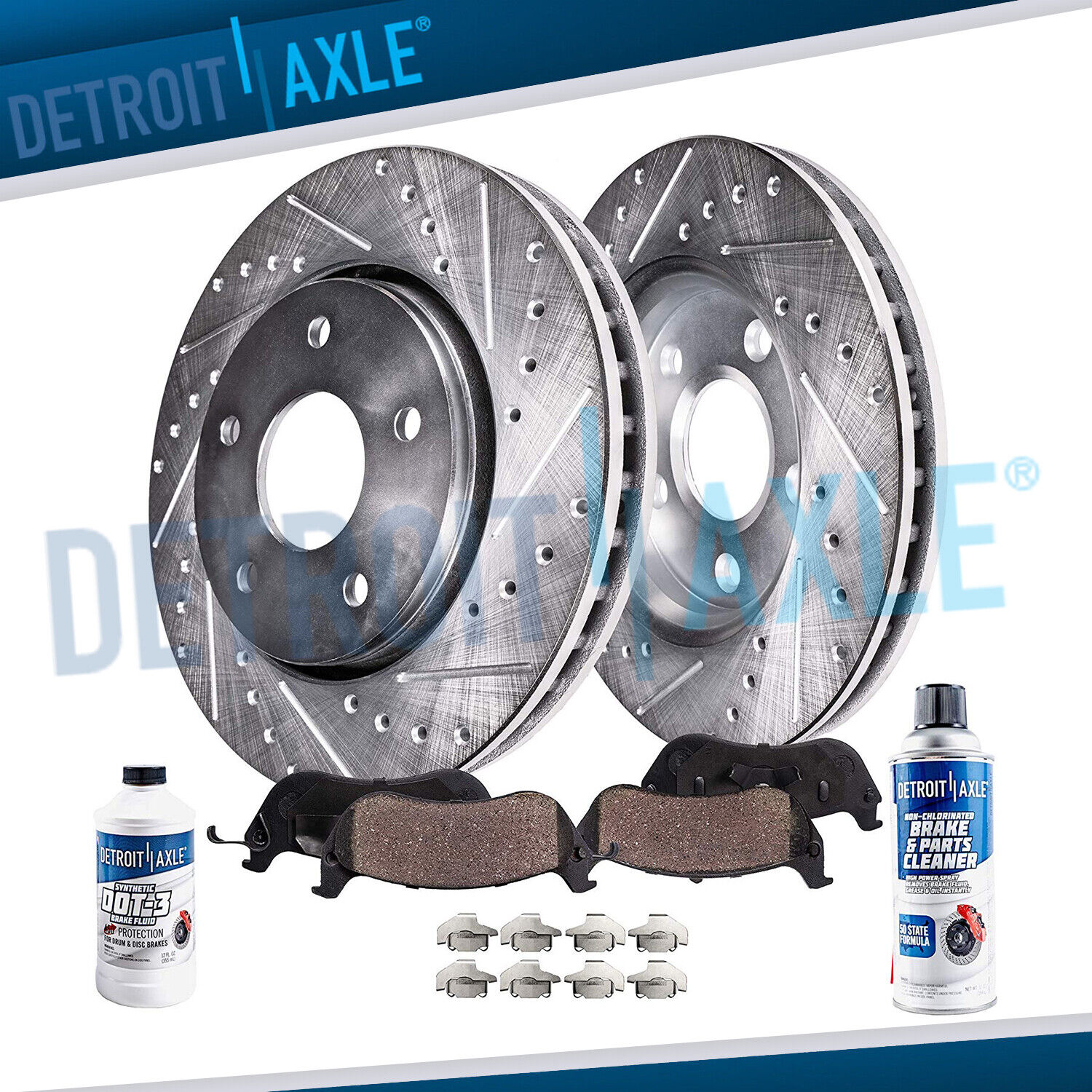 302mm Front Drilled Rotors + Brake Pad for Dodge Grand Caravan Town & Country