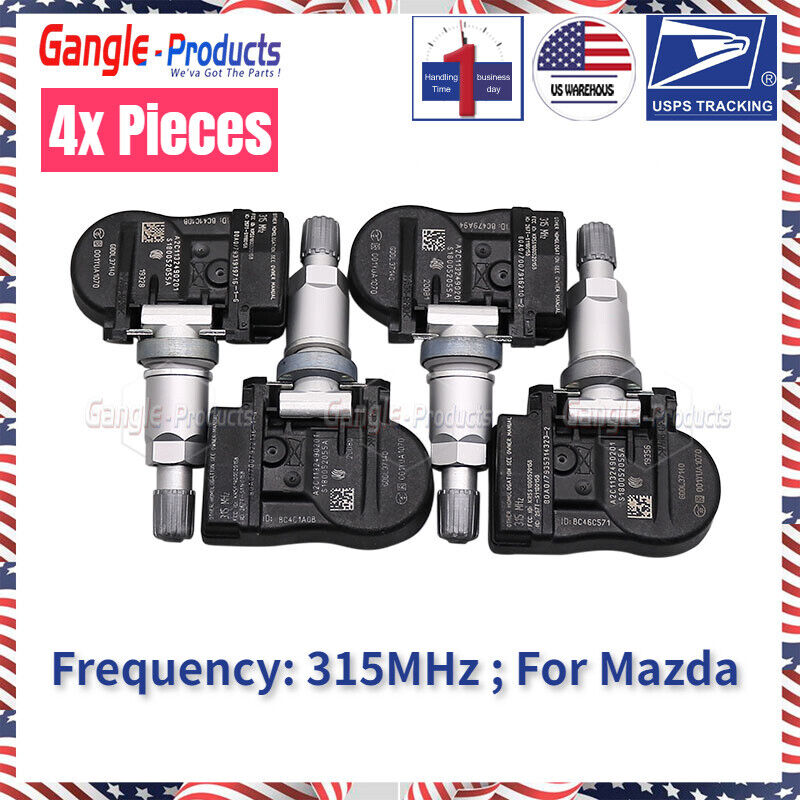 4Pcs Tire Pressure Sensor TPMS for Mazda 2 3 5 6 CX7 CX9 MX5 BBM2-37-140