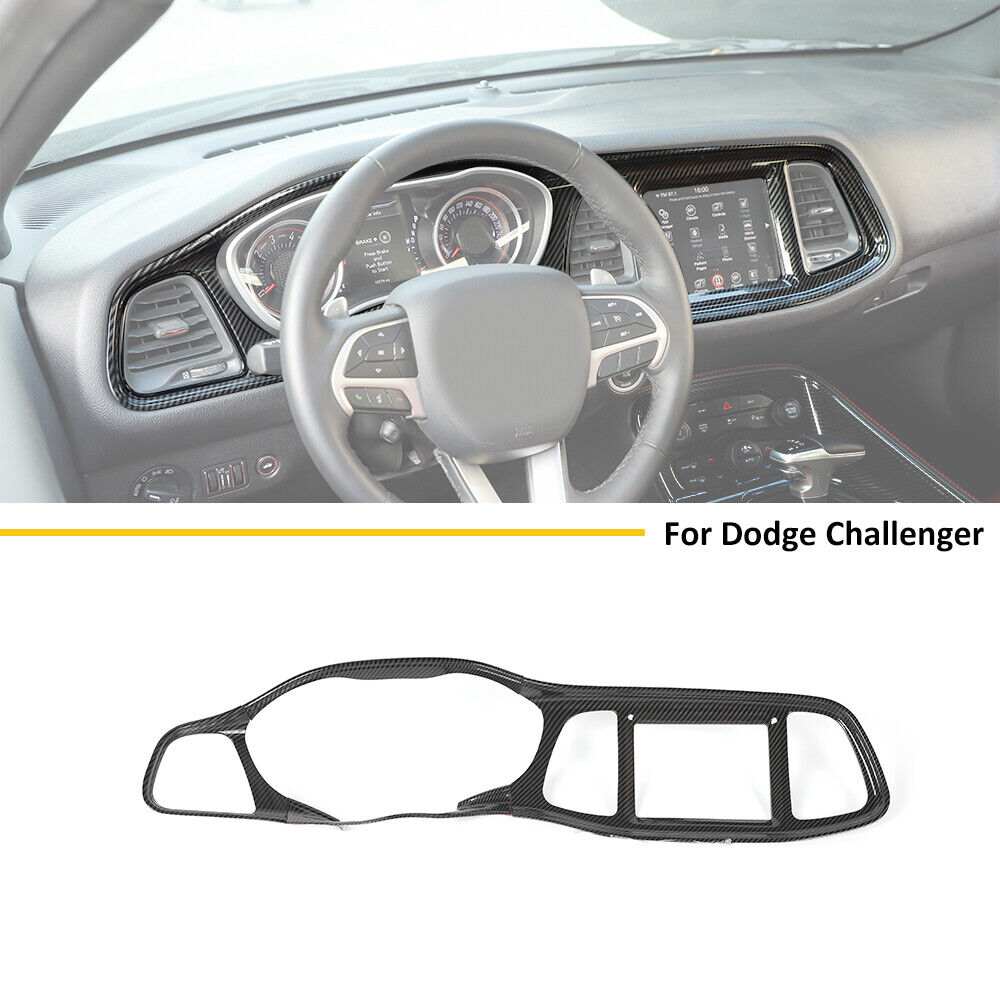 Car Central Dashboard Decorative Panel Frame Cover Trim for Dodge Challenger 15+