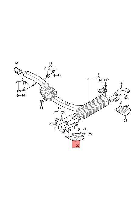 Genuine AUDI RSQ8 4MN Trim For Exhaust Tail Pipe Left 4M8253825D