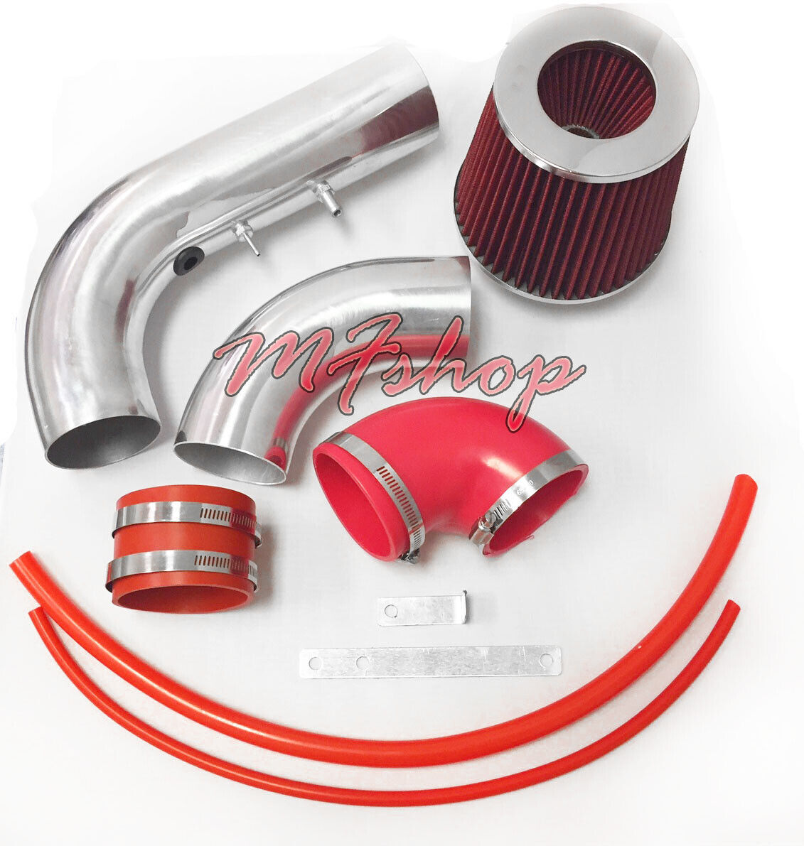Red For 2PC 2002-2005 Chevy Cavalier Pontiac Sunfire 2.2L L4 Air Intake Kit