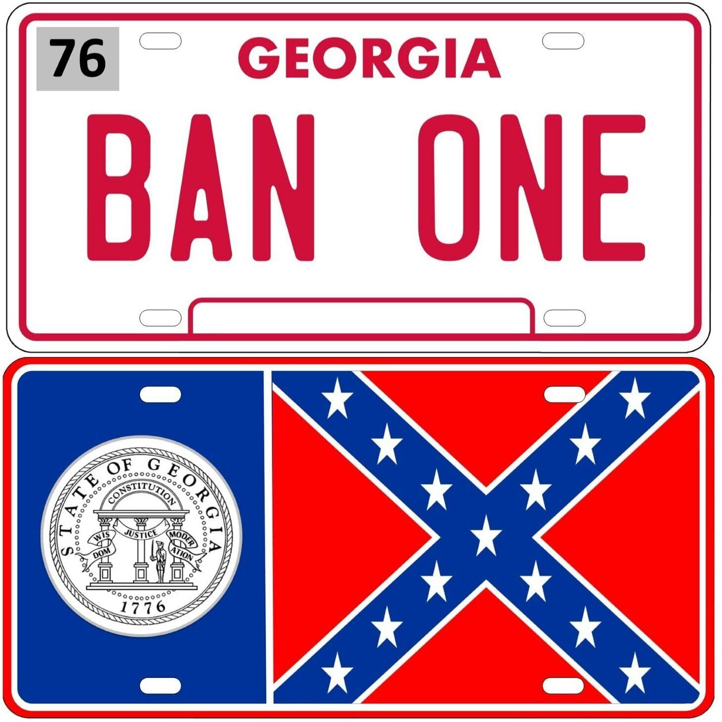 BAN ONE Smokey and The Bandit Georgia Aluminum License Plate Tag Burt Reynolds