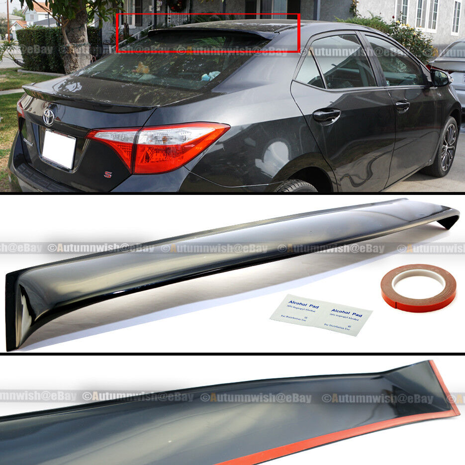 For 14-18 Toyota Corolla Rear Window Roof Sun Rain Shade Vent Visor Spoiler