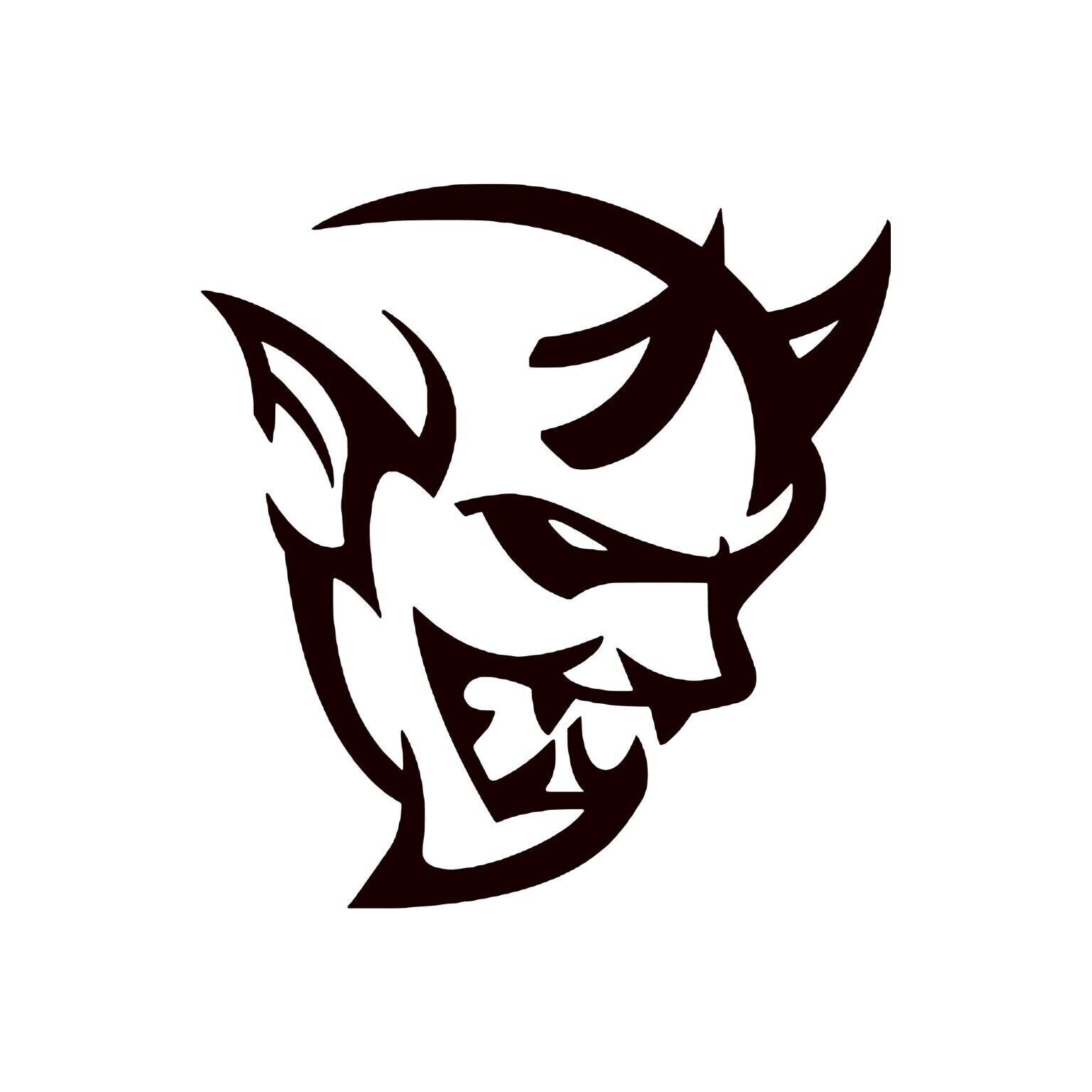 (2) 3” Dodge Demon Logo