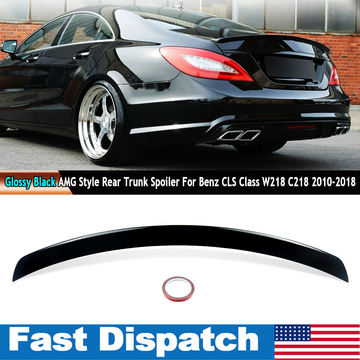 For Benz W218 CLS63 CLS400 CLS550 2012-18 AMG Style Rear Trunk Spoiler Wing Lip