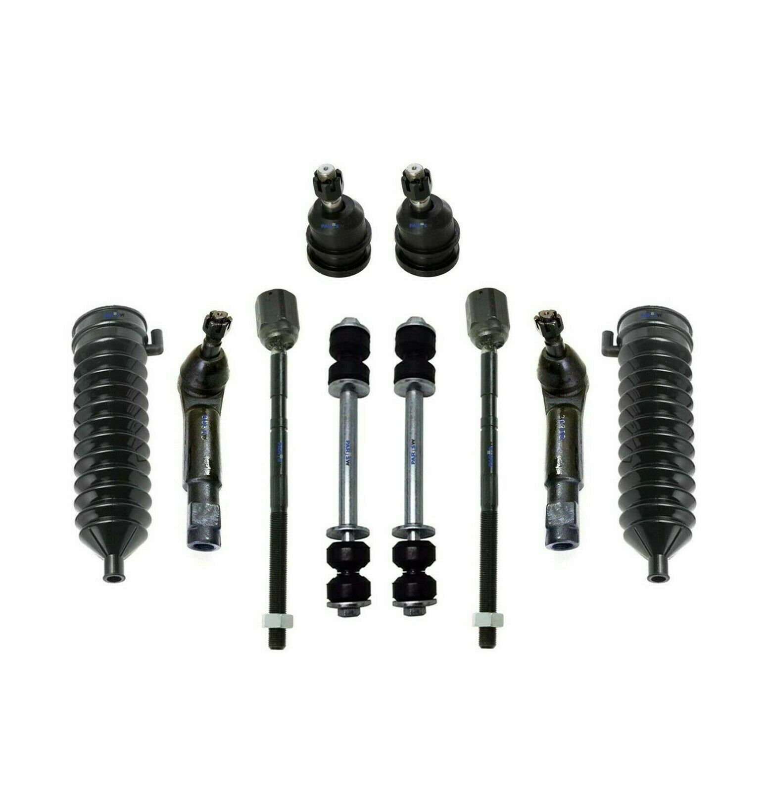 10 Pc Suspension Kit for Ford Mustang Mercury Capri Marquis Tie Rod End Sway Bar