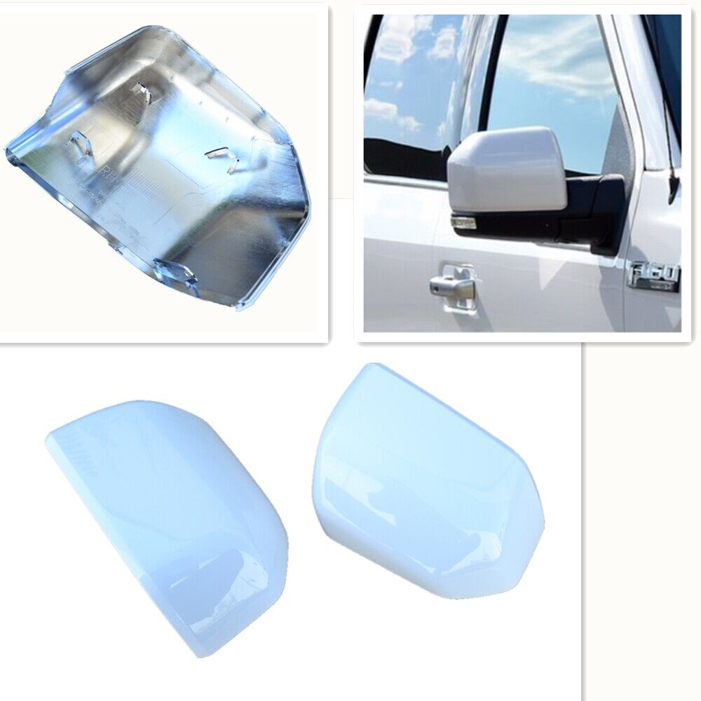 For 15-20 Ford F150 Mirror Cover Skull Cap Replacement Painted Z1 Oxford White