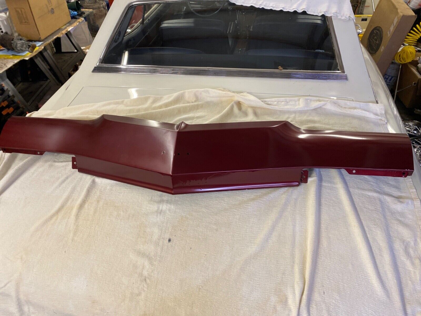 1973 Buick Riviera GS header panel straight painted an original popular color