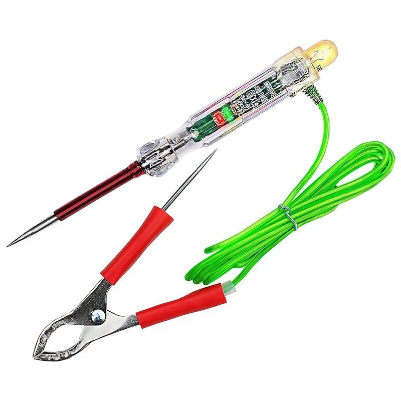 LED Circuit Tester Pen 6-24V Dual Probe  47inch Antifreeze Wire Alligator Clip