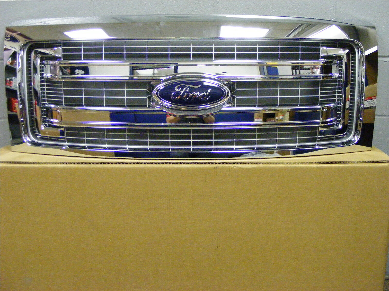 2009 2010 2011 2012 2013 2014  FORD F150 CHROME SOLID BAR FORD OEM GRILLE 