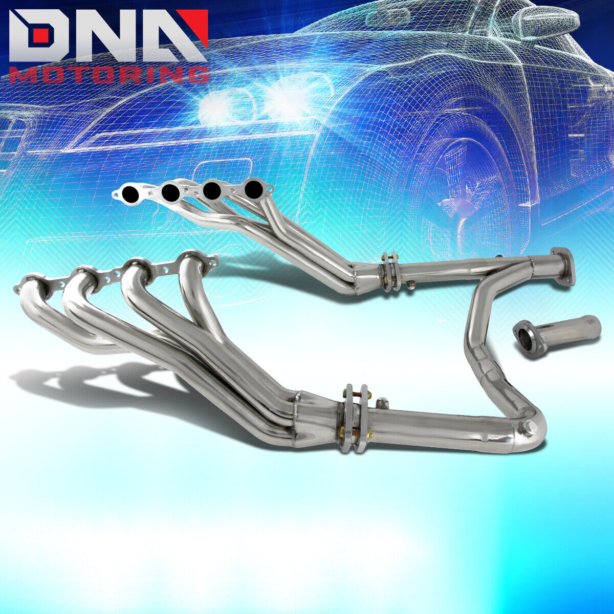 STAINLESS STEEL LONG TUBE HEADER+Y-PIPE FOR CHEVY/GMC GMT900 V8 EXHAUST/MANIFOLD