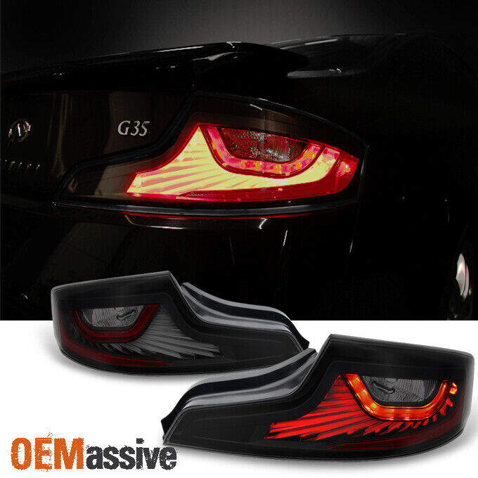 Fit  Black smoked 2003 2004 2005 G35 Skyline 35GT Coupe LED Tail Lights