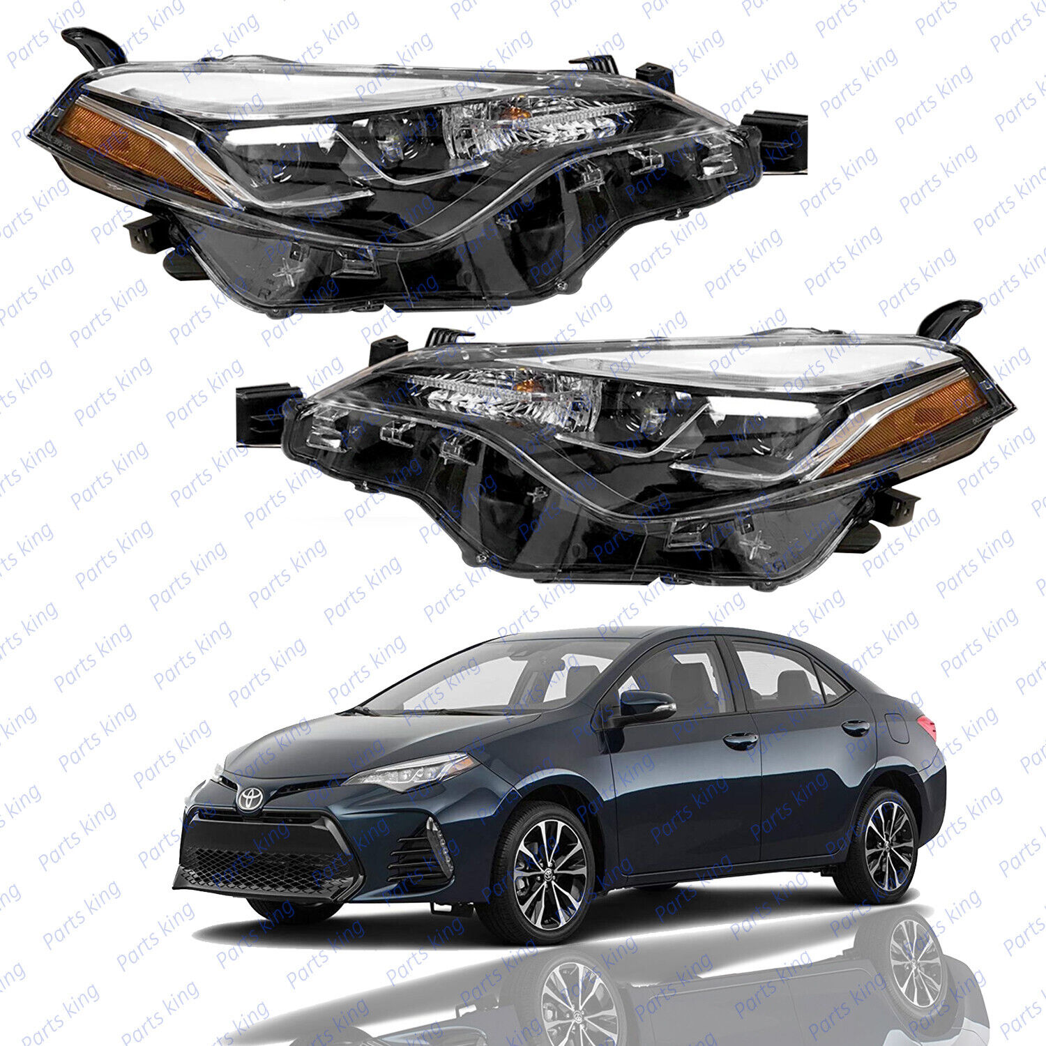For 2017 2019 Toyota Corolla SE XLE XSE Bi-LED Headlight Driver Passenger Side