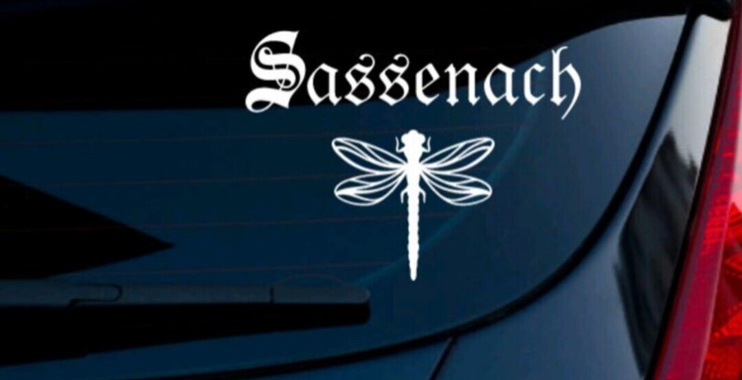 Outlander Sassenach Dragonfly Celtic Vinyl Decal 