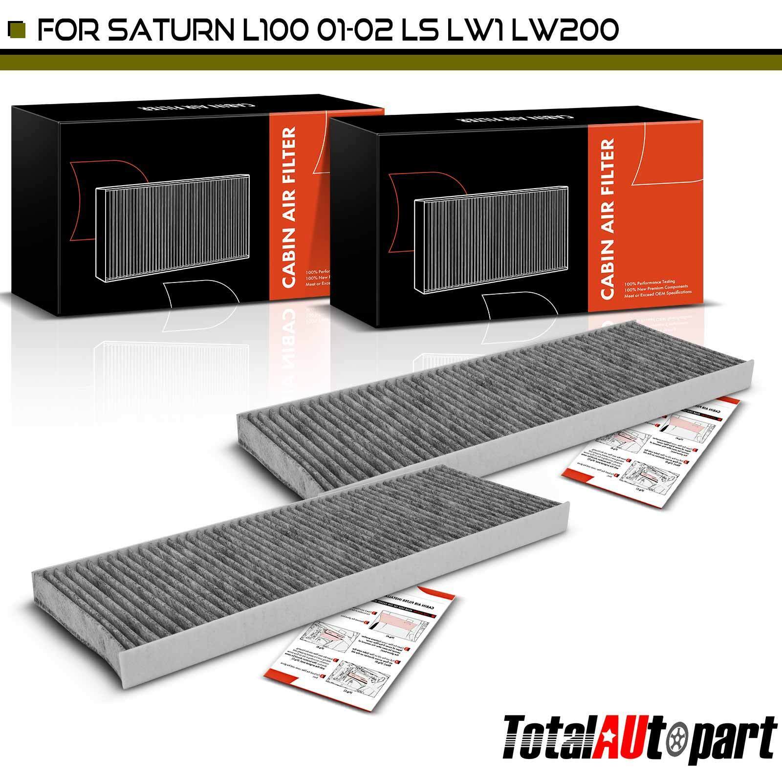 2x Activated Carbon Cabin Air Filter for Saturn L100 01-02 L200 L300 LW1 LW200