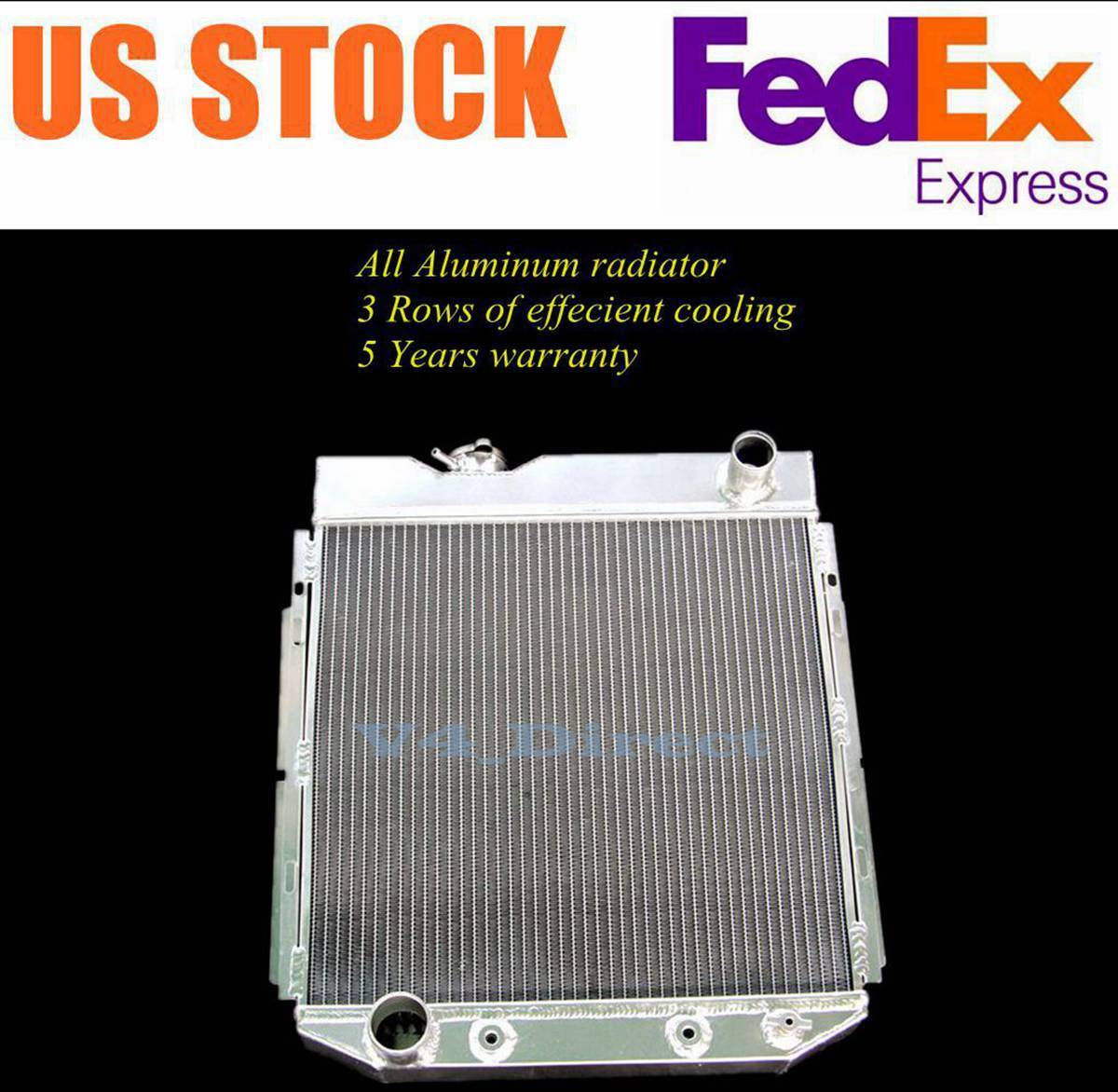CC251 3 Row Aluminum Radiator For Ford 1965-1966 Mustang 1960-1965 Falcon Comet