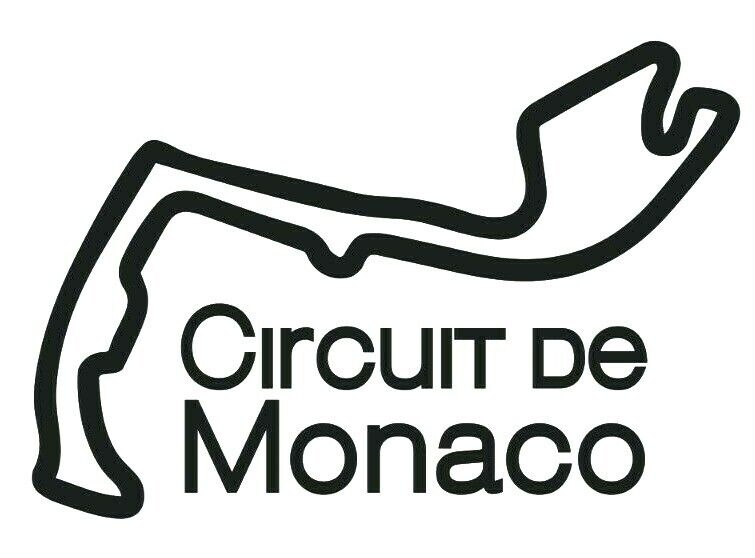 MONACO RACE CIRCUIT. Car vinyl sticker F1 French Grand Prix Formule One