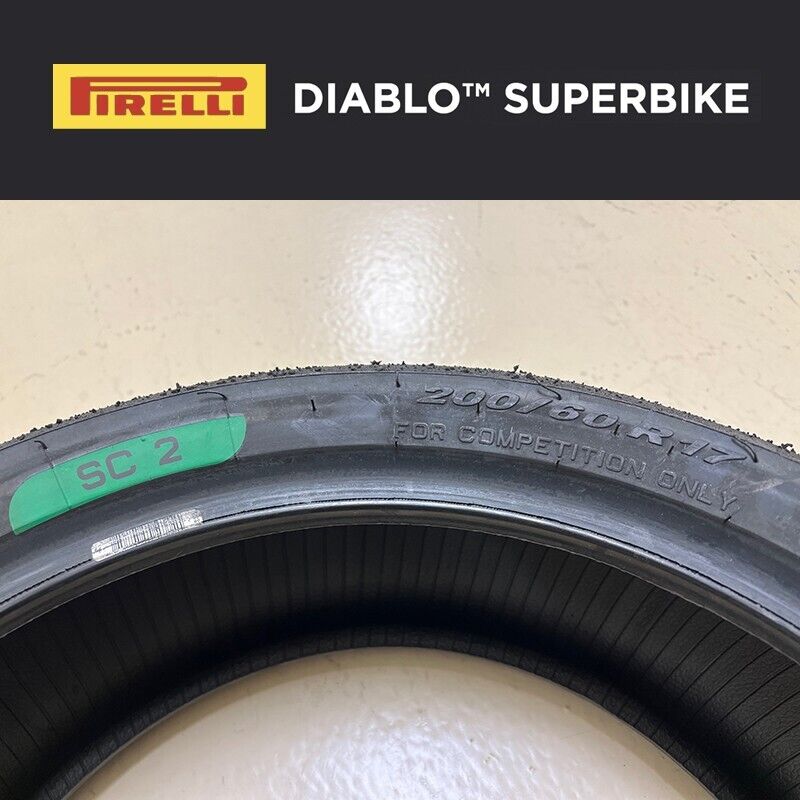 Pirelli Diablo Superbike SC2 200/60R17 (Used/One-sided left shoulder tire wear)