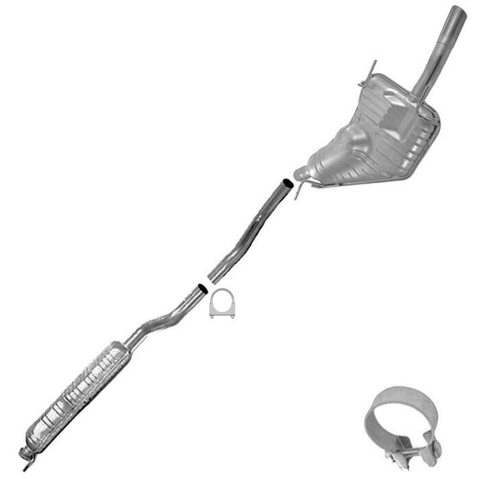 Resonator Pipe Muffler Tail Pipe Exhaust System fits: 1999-2008 Saab 9-5 2.3L