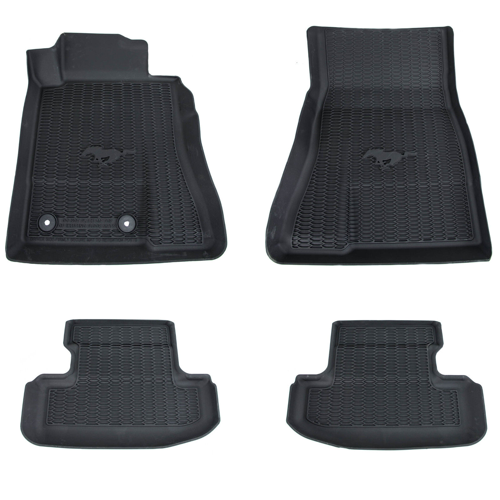 OEM NEW 2015-2020 Ford Mustang All Weather Tray Style Rubber Contour Floor Mats