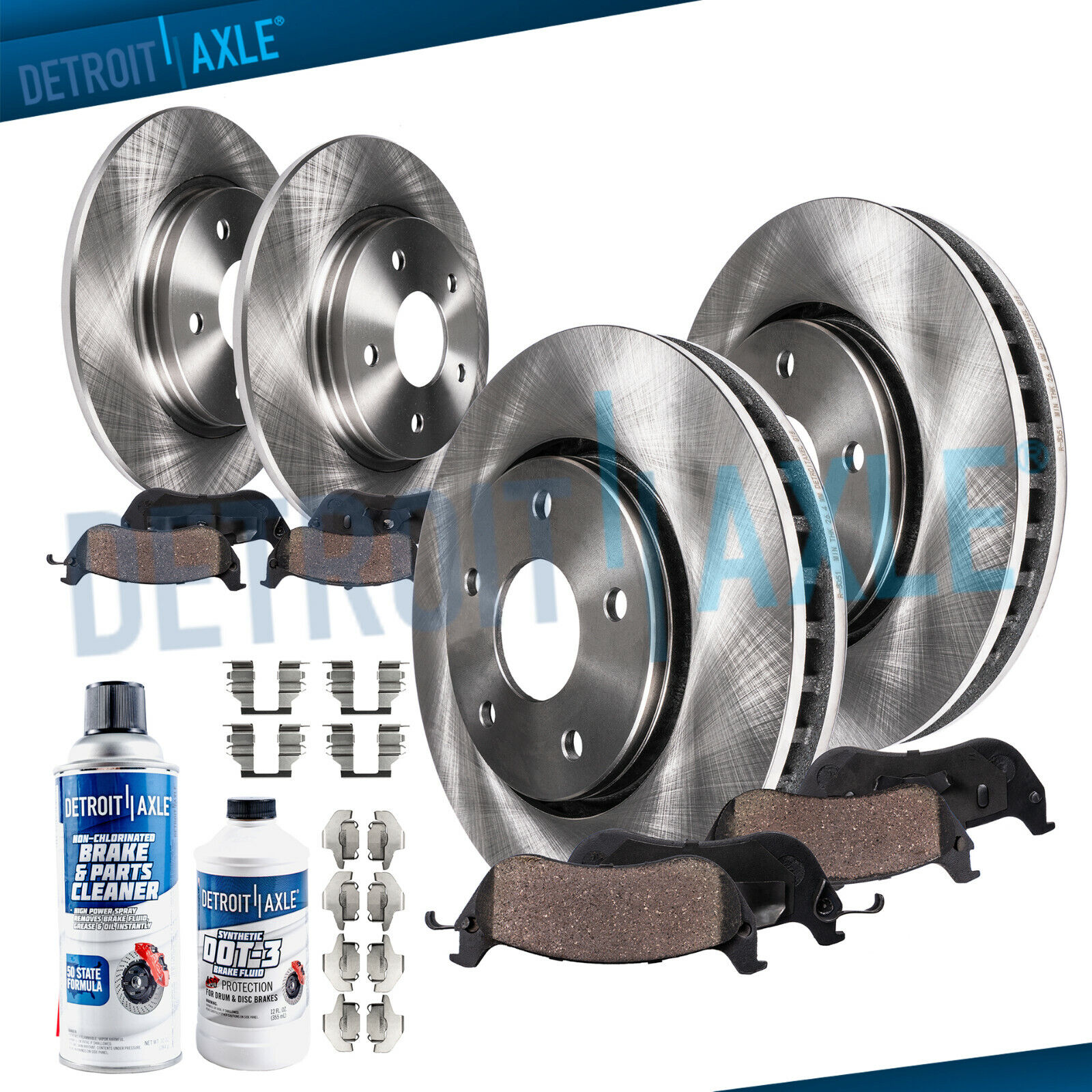 RWD Front and Rear Rotors Ceramic Brake Pads for Dodge Charger Challenger Magnum