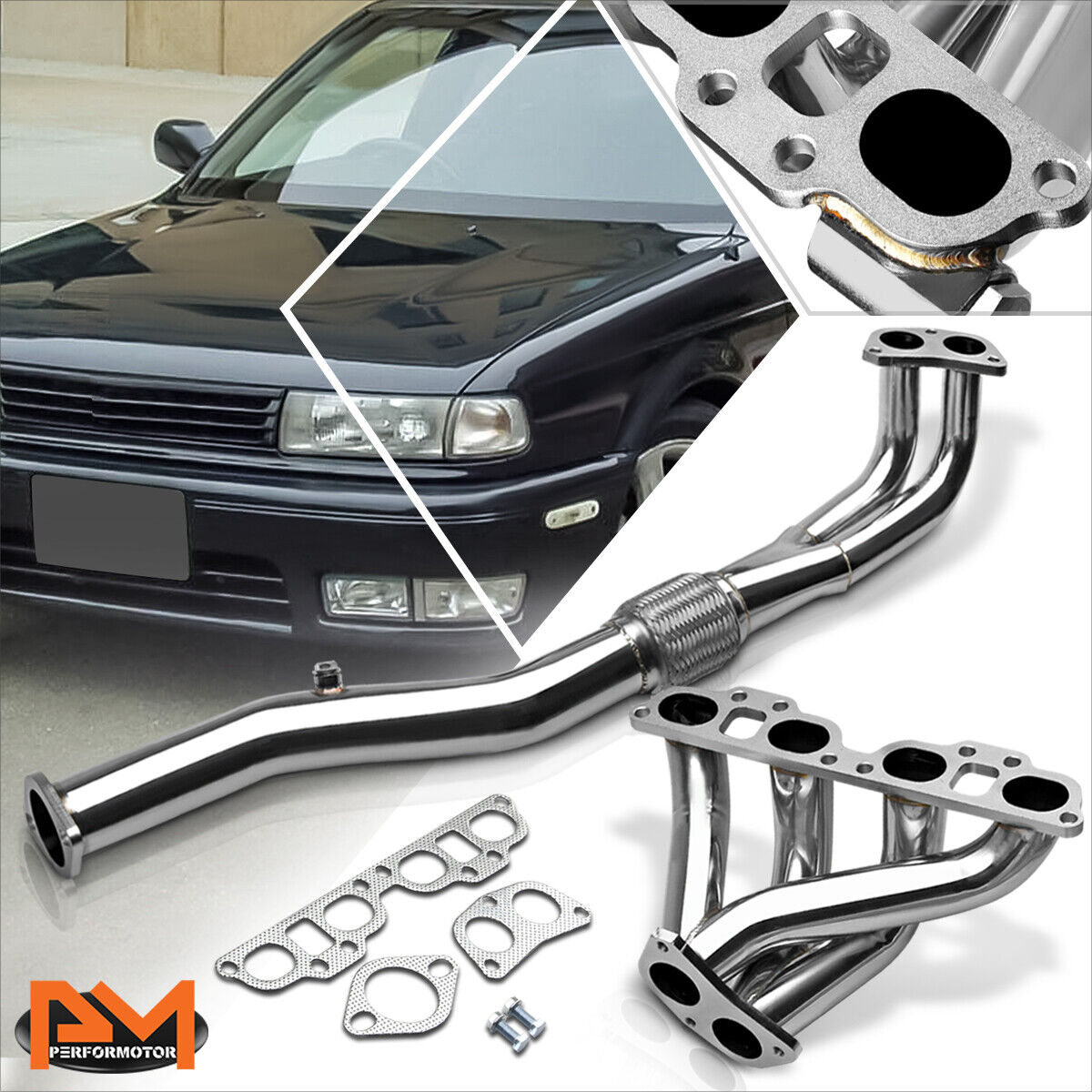 For 91-01 Sentra SE/200SX/Infiniti G20 2.0 4CYL Stainless Steel Exhaust Header