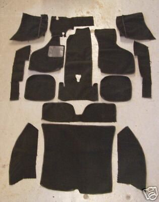 VOLKSWAGEN KARMANN GHIA 60-73 SEDAN BLACK LOOP CARPET KIT WITH 20 OUNCE PADDING