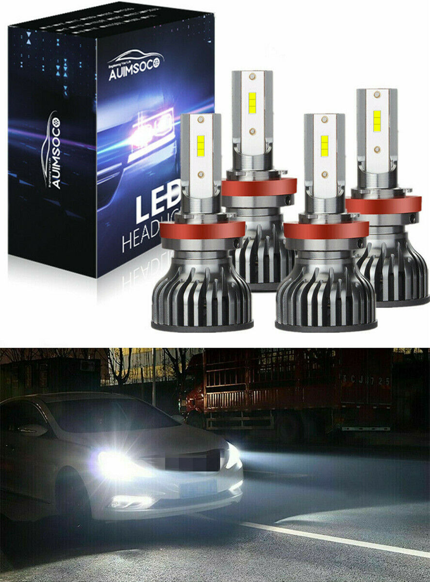 Combo 9005 9005 LED Headlights Bulbs Hi-Low Beam For Lincoln Mark VIII 1993-1996