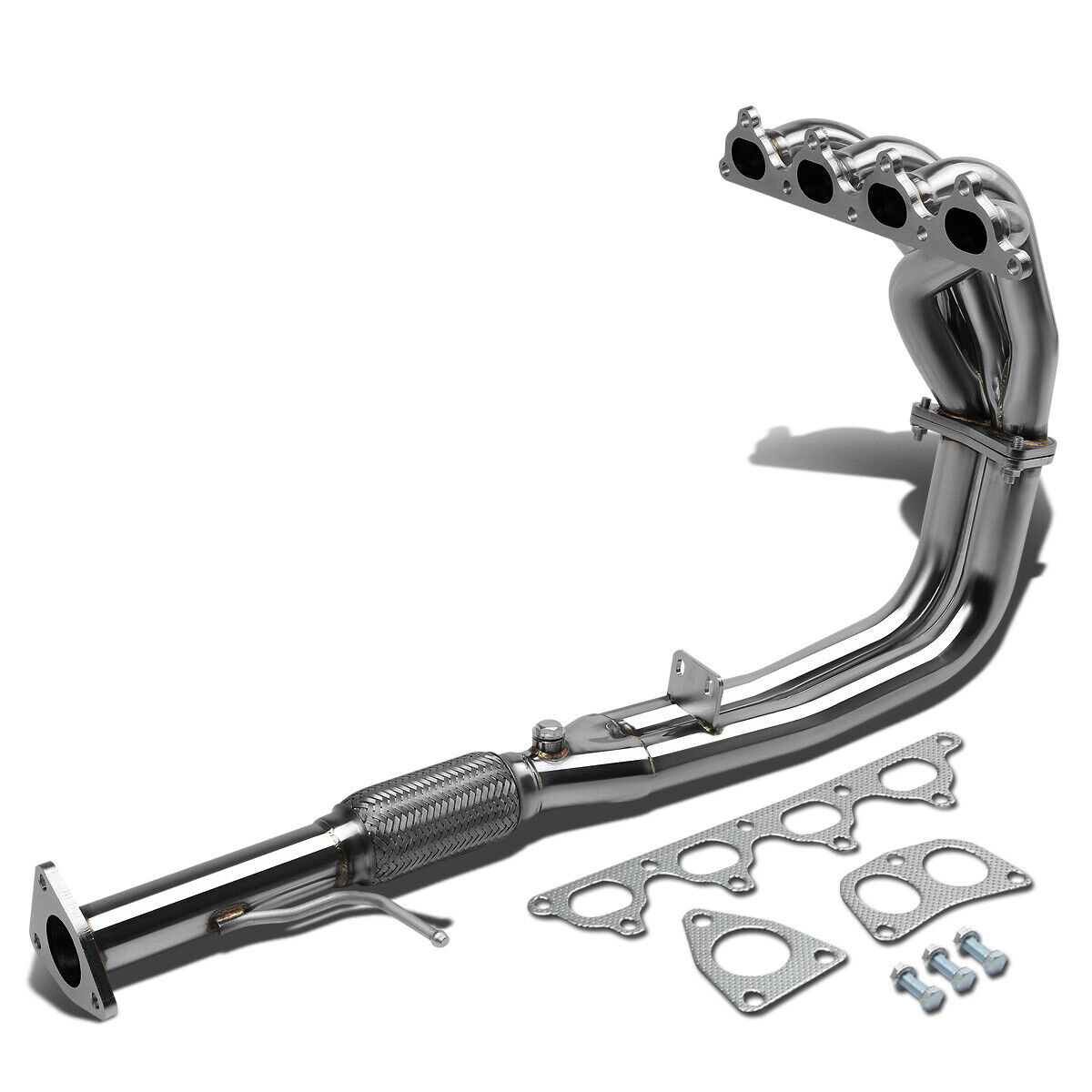 90-93 HONDA ACCORD SOHC F22 STAINLESS EXHAUST CHROME RACE HEADER+O2+GASKET+BOLTS