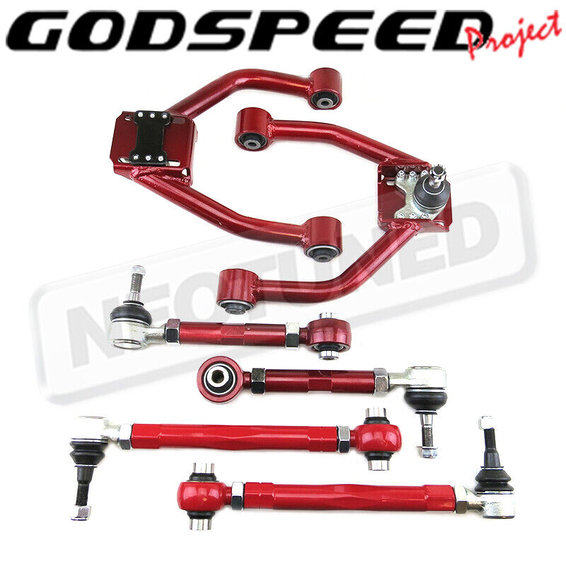 Godspeed Adjustable Front+Rear Camber+Toe Arm Kit For Lexus IS250/IS350 2006-13