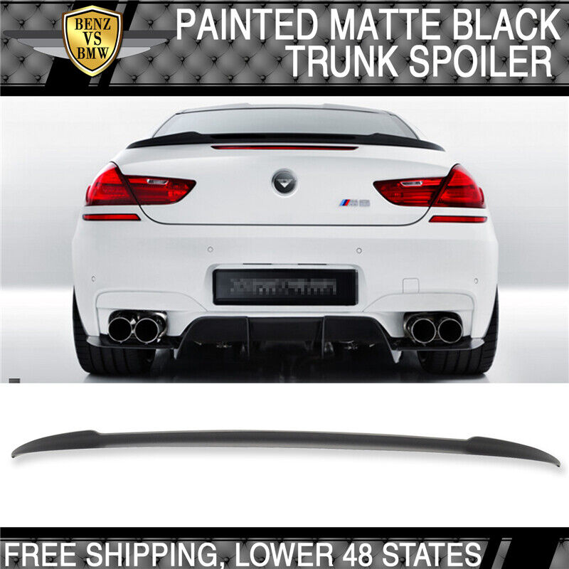 12-19 BMW F13 M6 V Style Trunk Spoiler Matte Black Painted ABS
