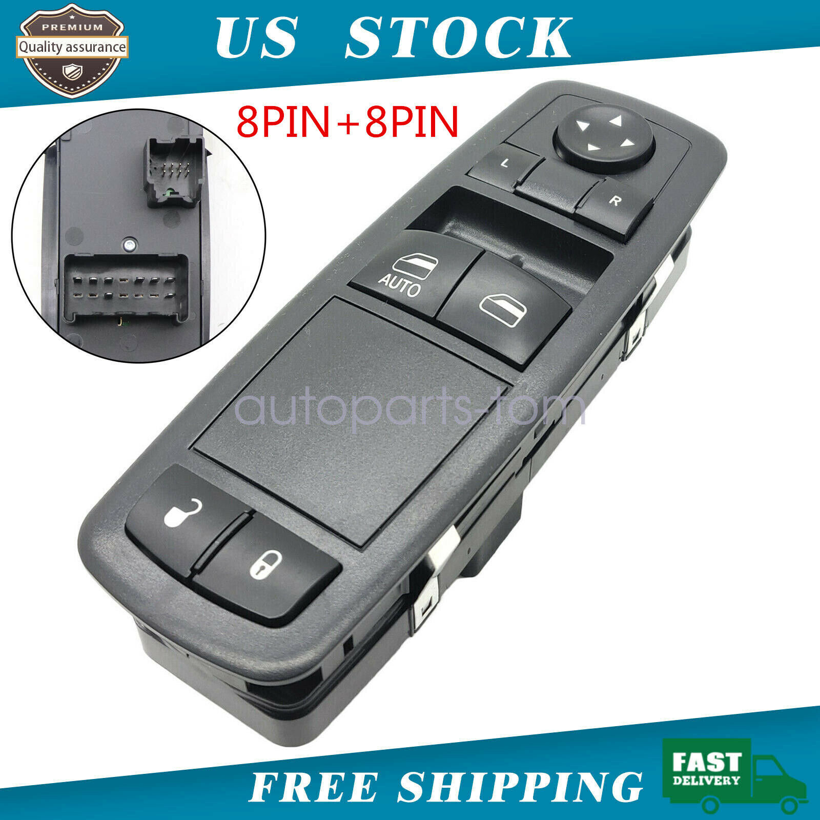Master Power Window Control Switch For 2012-2015 Dodge Grand Caravan Front Left