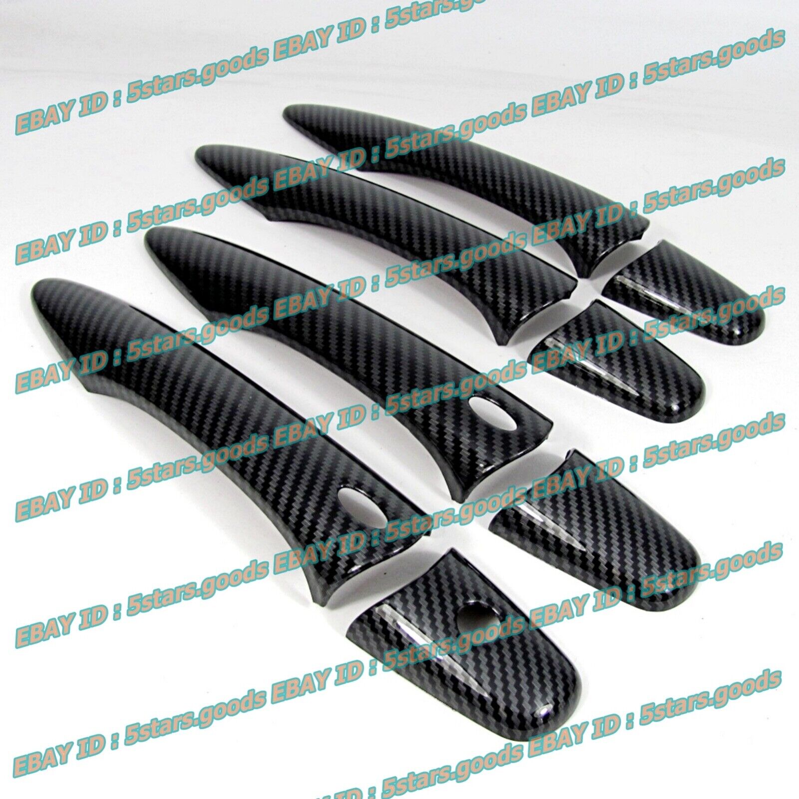 Glossy Carbon Fiber Side Door Handle Cover Trim For 09-13 Infiniti FX 35 37 50