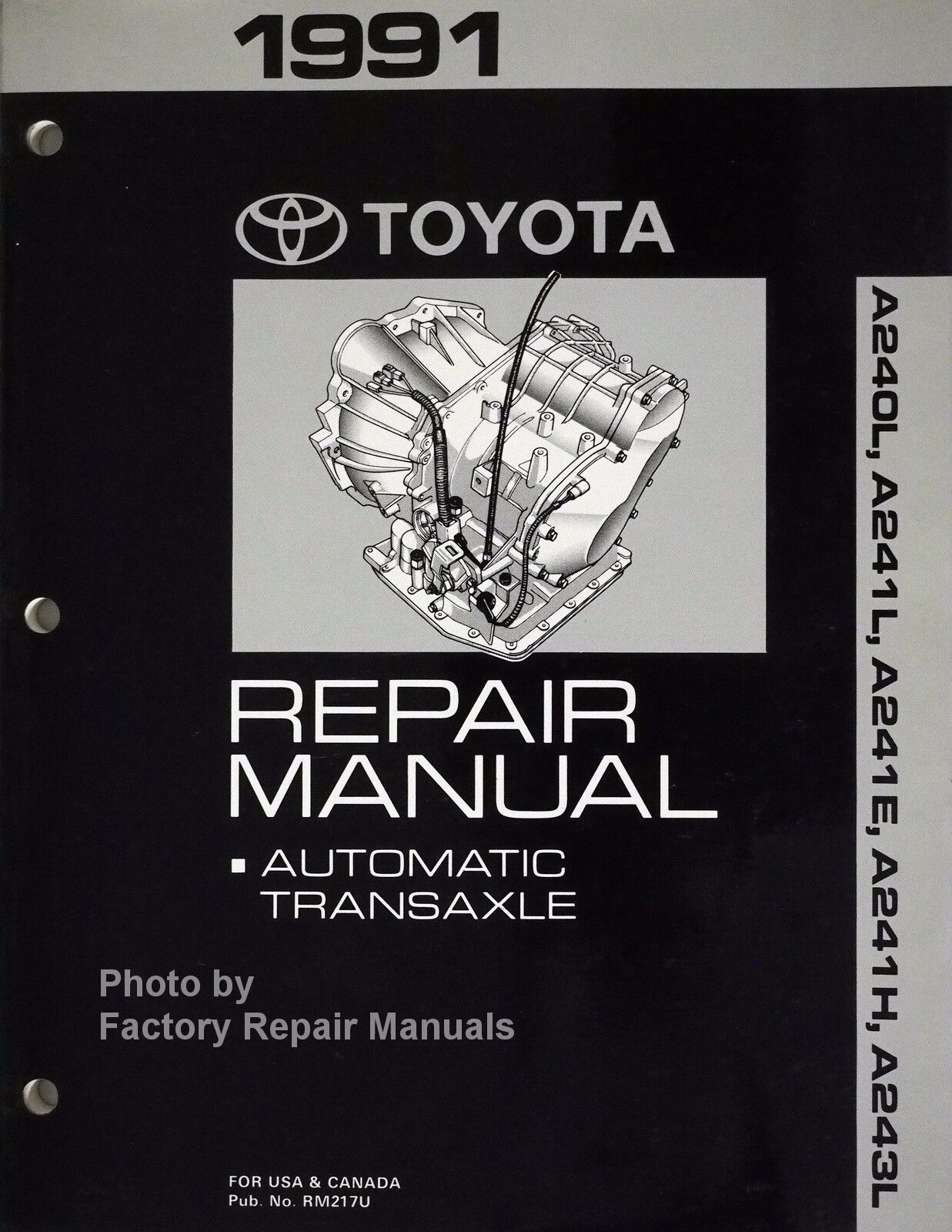 1991 Toyota Celica Corolla MR2 Automatic Transmission Repair and Overhaul Manual