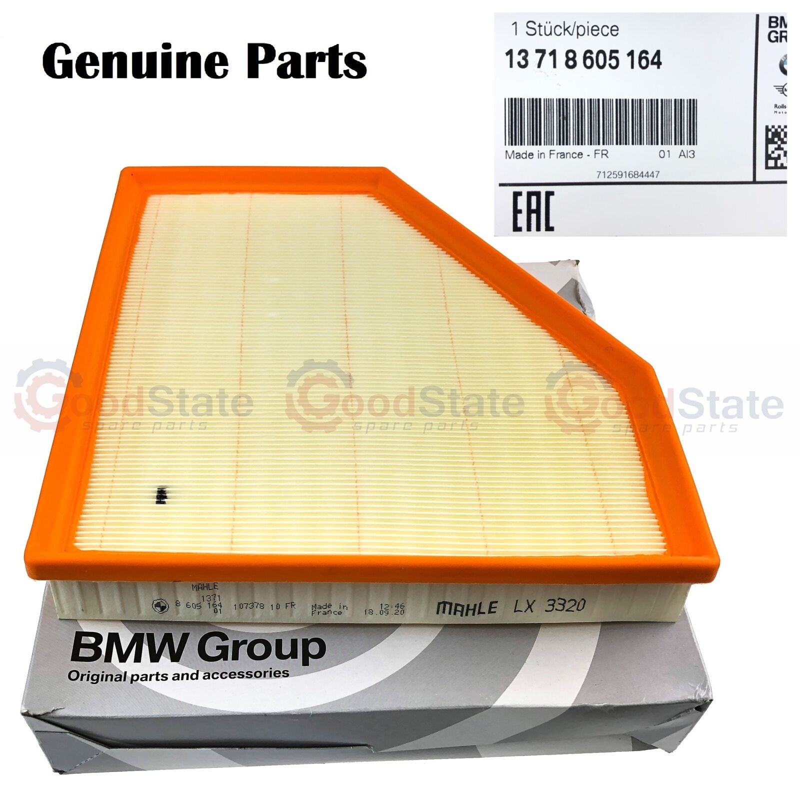 GENUINE BMW 1 Series F20 F21 10i 125i M140i Air Intake Cleaner Filter
