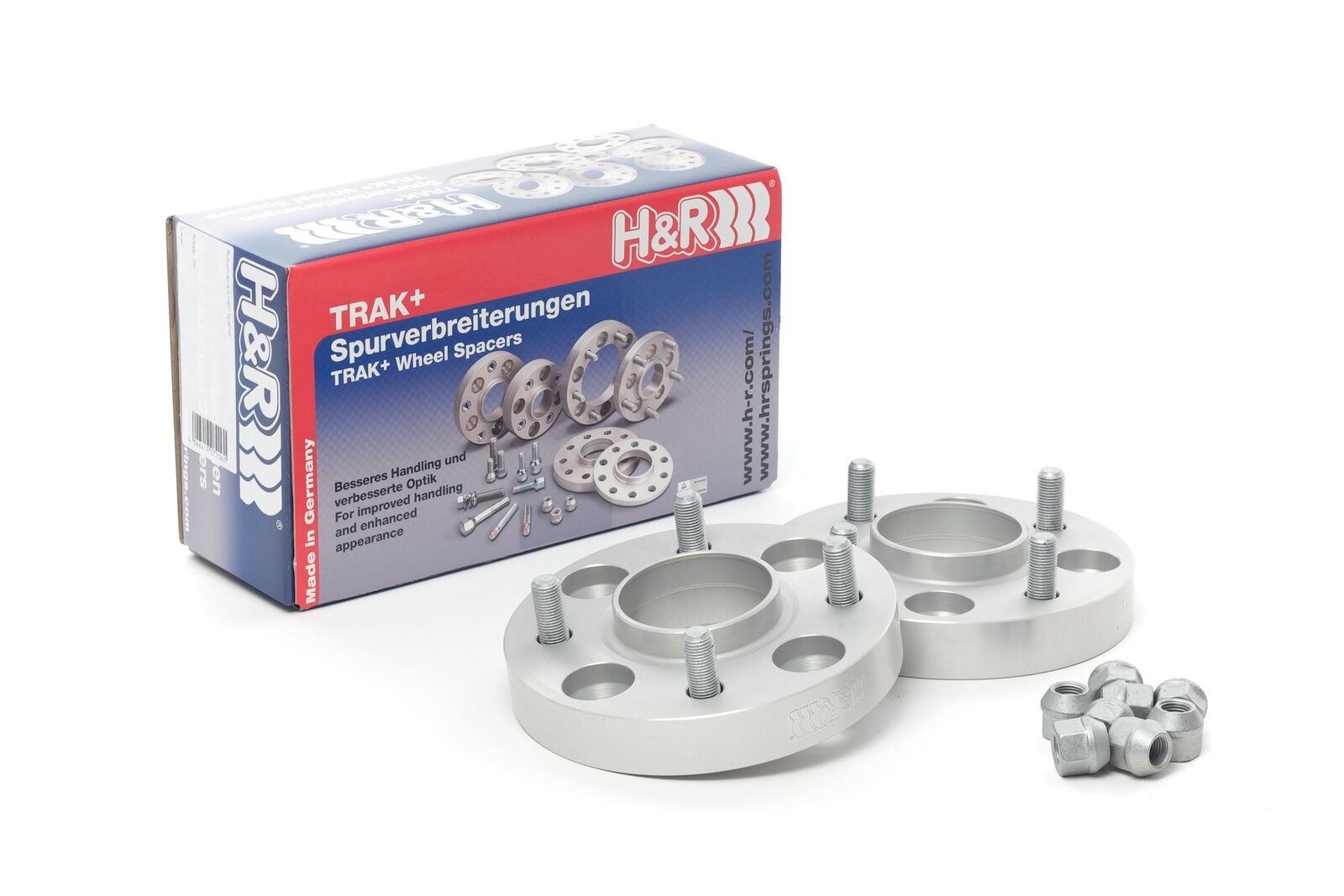 H&R 25mm Silver Bolt On Wheel Spacers for 1992-1999 Toyota Paseo