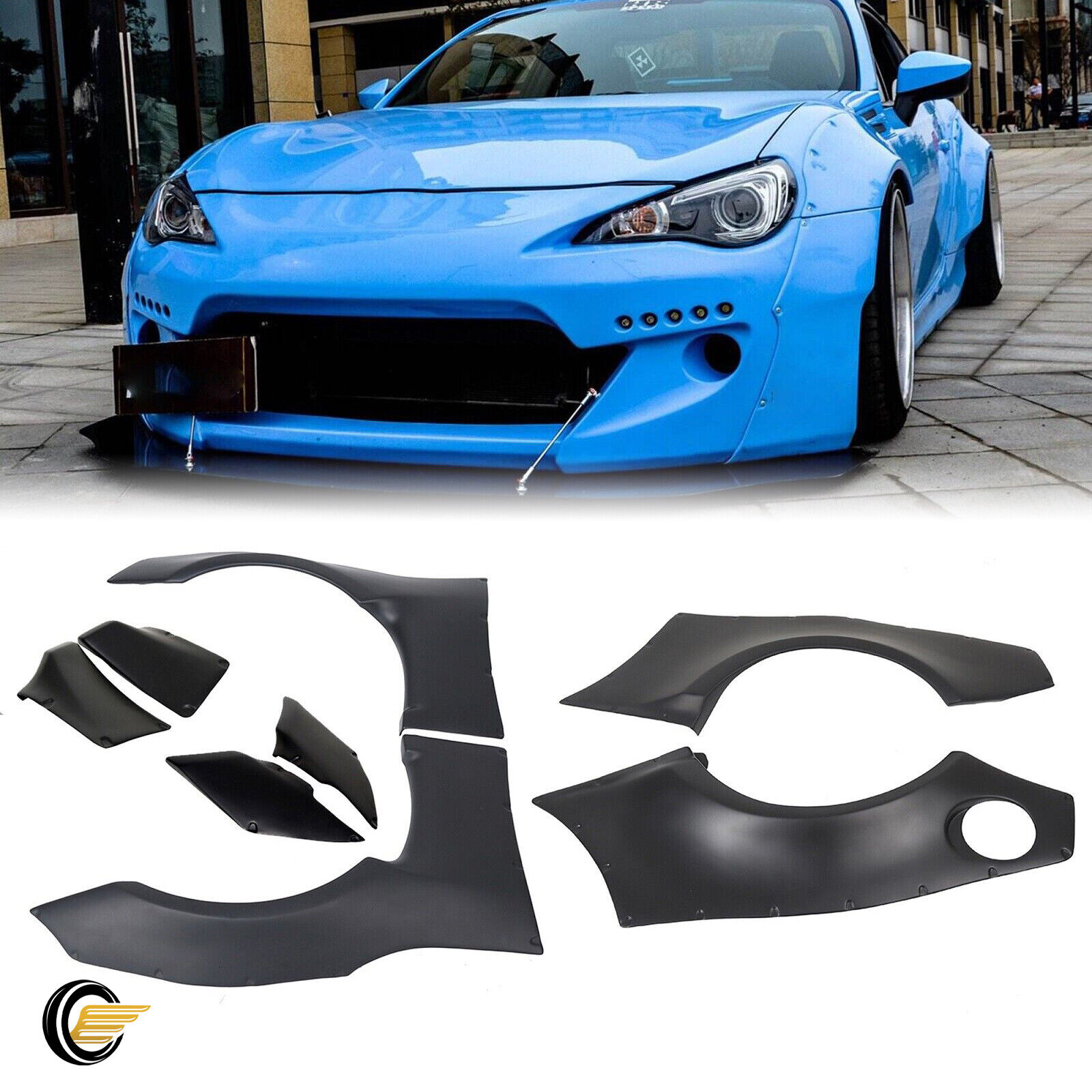 For 13-20 Subaru BRZ 13-16 Scion FRS 86 Wide Body 8pc Fender Flares Wheel Cover