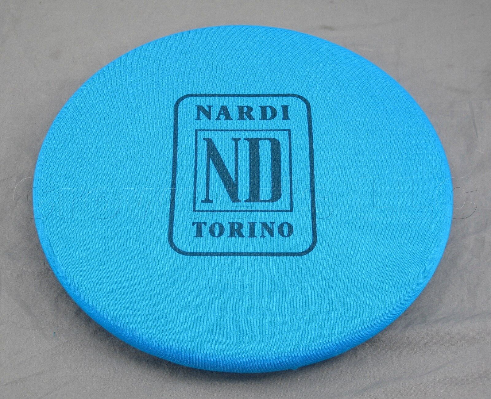 Nardi Blue Fabric Steering Wheel Cover - Nardi ND Torino Logo - Fits 330mm-390mm